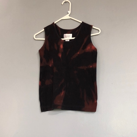 Black bleached Tank tie-dye - Picture 1 of 2